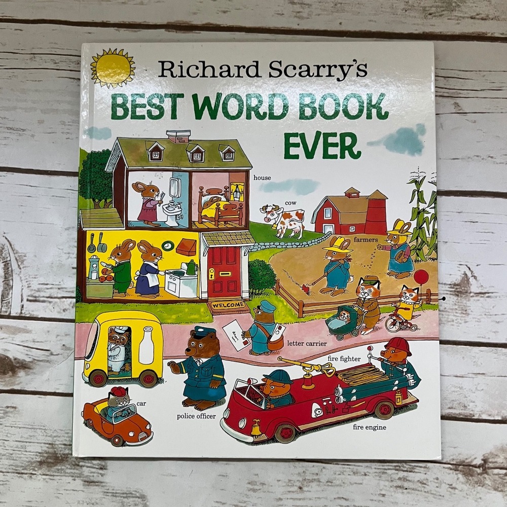 Richard Scarry Best Word Book Ever Multicolor Hardcover Childrens Book OS